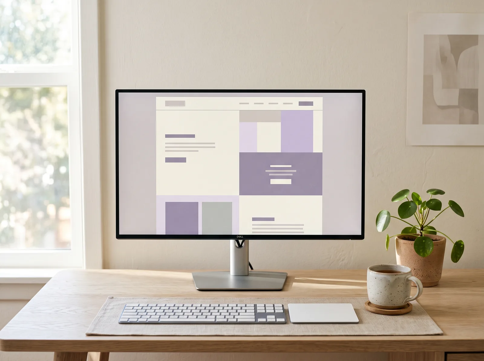 Webdesign op een monitor: nieuw website-ontwerp van Linea Studio
